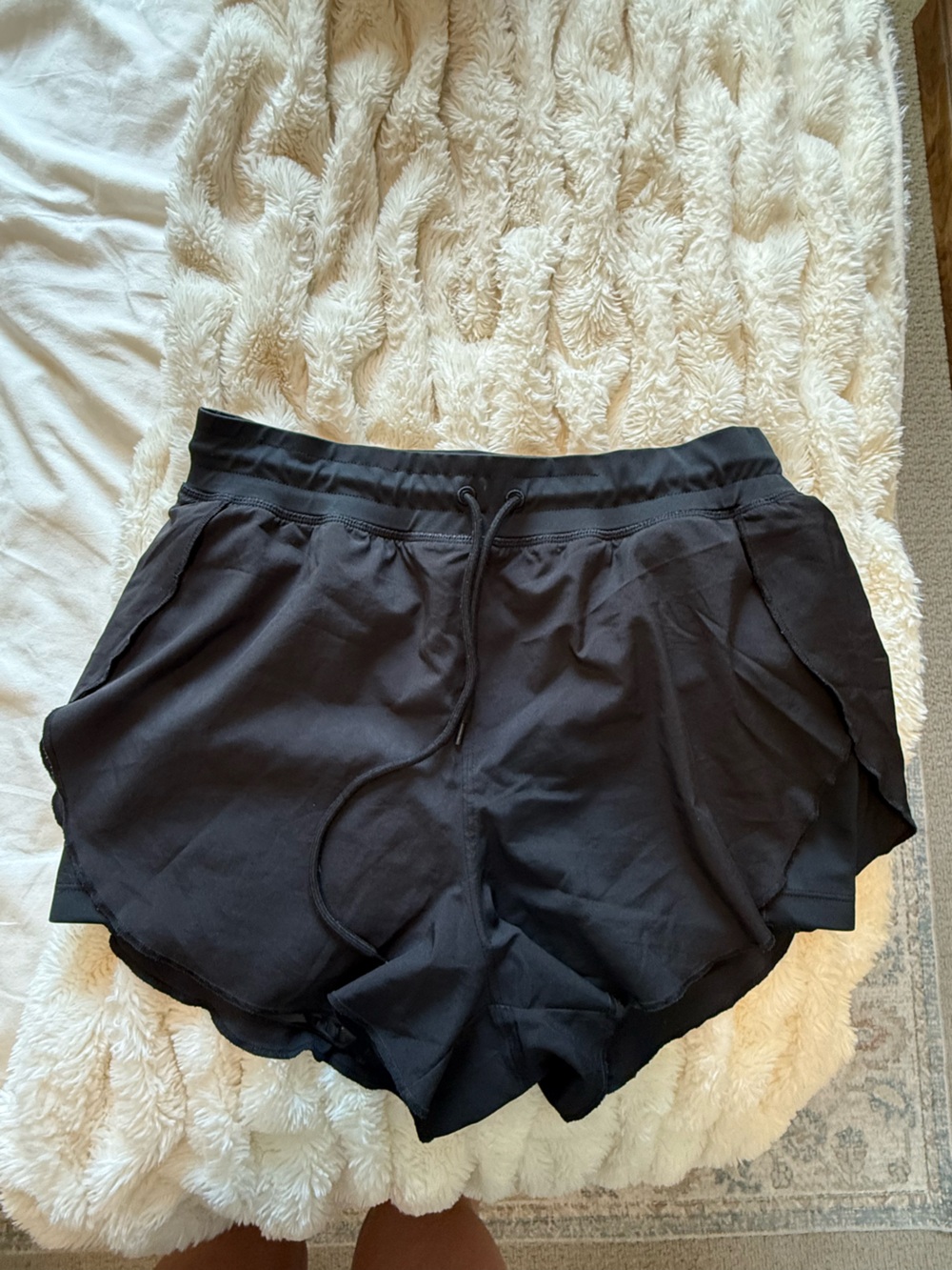 Senita Athletics Black Women's Athletic Shorts with Drawstring